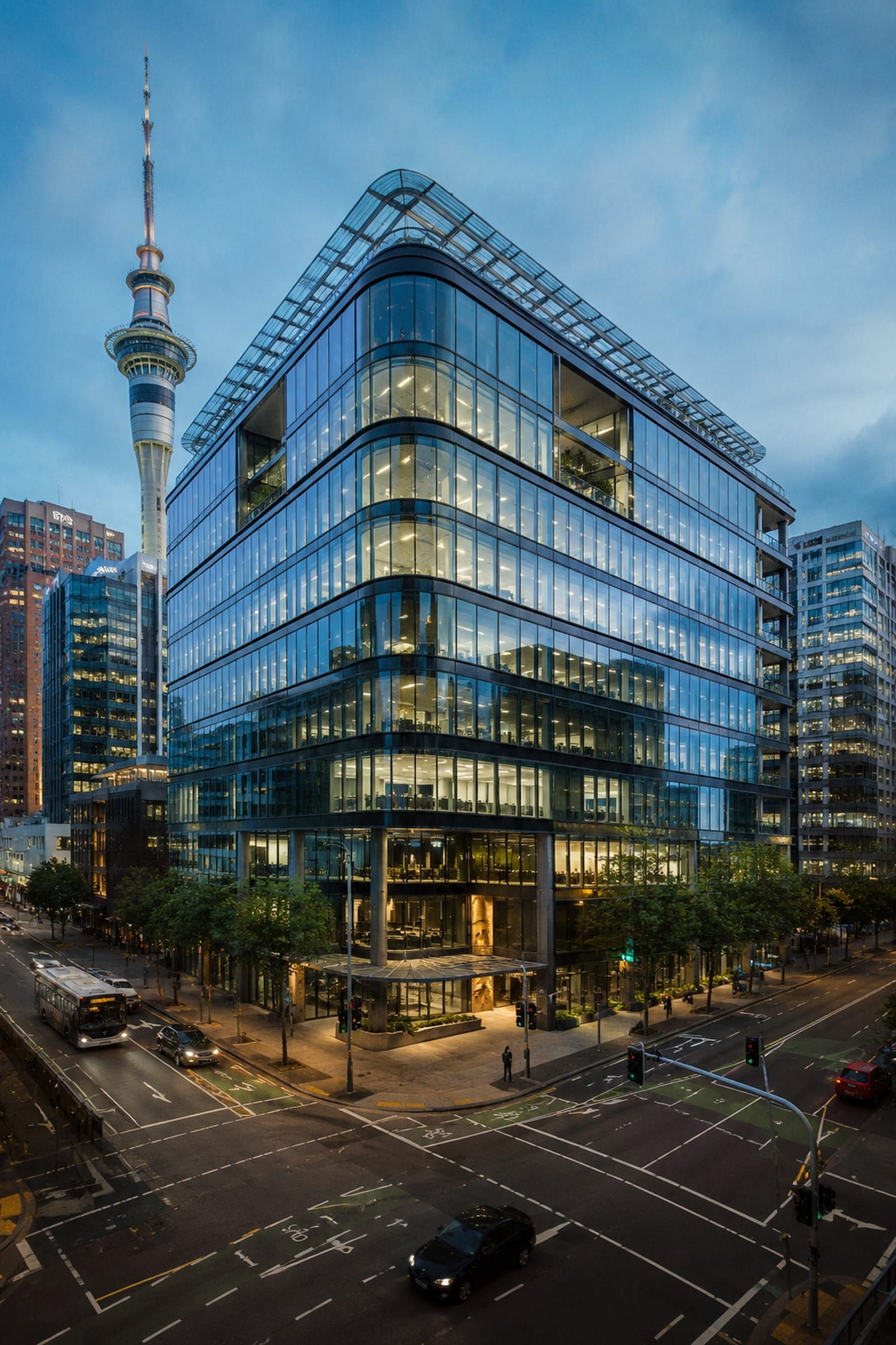 Auckland CBD A-grade office tower.